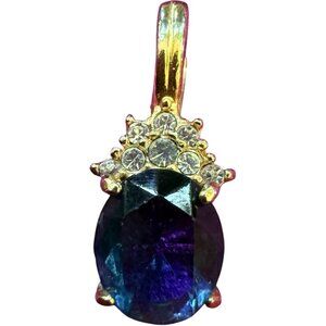 Roman Gold-Tone Faux Gem Stone PendantCrystal VIRGO september